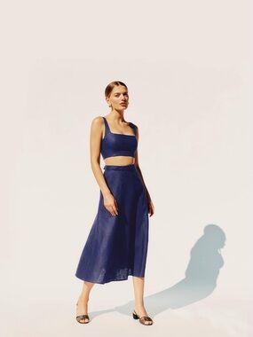 Reformation | Dresses | Nwt Reformation Daria Linen Basquewaist Aline Mini Dress Sz 8 Md92